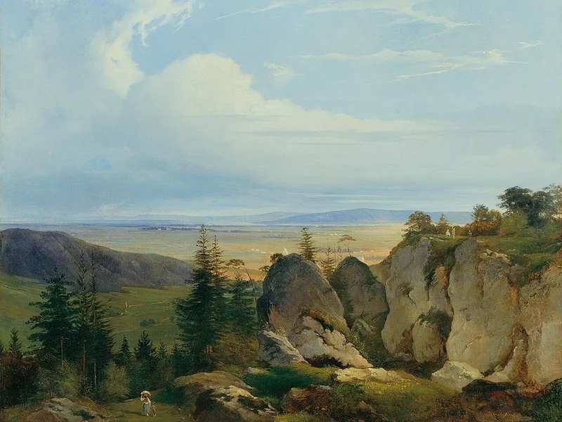 1789-Johann Nepomuk Passini - La brughiera di Wiener - Neustadt vista da Wetzelsdorf